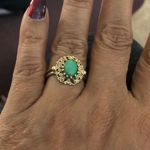 10k VG turquoise ring